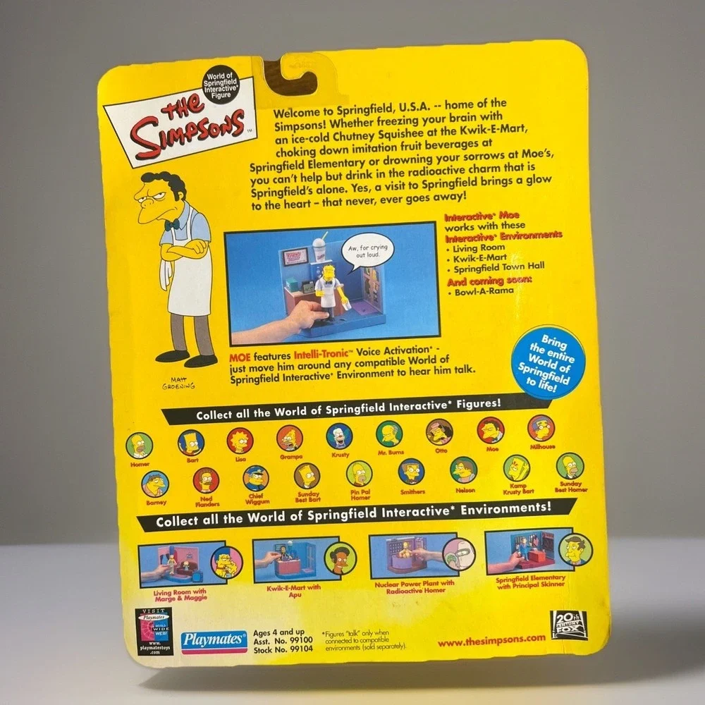The‎ Simpsons Moe Action Figure 2000 Playmates Vintage